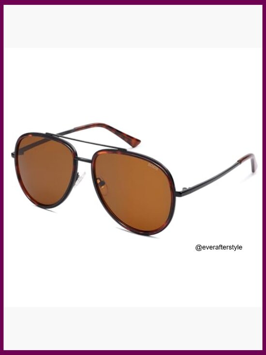Metal Frame Polarized Aviator Sunglasses, UV400 Protection, Unisex Fit main image 4